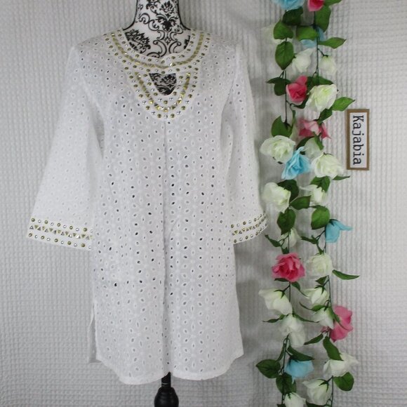 Mirror Image Tops - MIRROR IMAGE Studded Tunic Top Size Medium